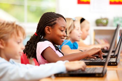 kids on laptops